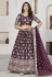 Purple jacquard circular lehenga choli 1019