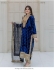 Bollywood Model Velvet heavy embroidery work Royal blue suit