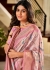 Rose color digital print hanloom silk wedding wear saree 166001