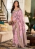 Pink color digital print hanloom silk wedding wear saree 166003