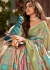 Pista green color digital print handloom silk wedding wear saree 166007