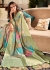 Pista green color digital print handloom silk wedding wear saree 166007