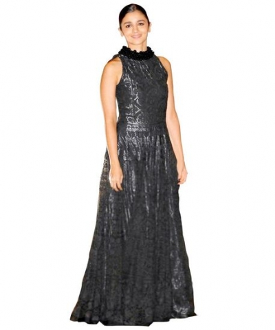 black colour net gown