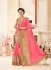 Party wear pink gold color saree