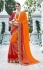 Party-wear-Orange-Red-color-saree