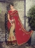 Party-wear-Red-Chikoo-1-color-saree