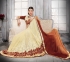 Party-wear-orange-yellow-brown-color-saree