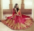 Party-wear-Red-Coral-Pink-color-saree