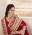Party-wear-red-gold-color-saree