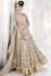 Beige color net party wear anarkali