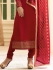 Drashti Dhami red color georgette party wear kameez