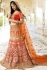 Orange and red color silk wedding lehenga choli