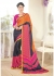 Black Colored Printed Faux Georgette Saree 61001