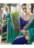 Green Colored Embroidered Satin Georgette Wedding Saree 87057