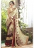 Off White Colored Embroidered Faux Georgette Partywear Saree 87059