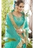 Skyblue Colored Embroidered Faux Georgette Partywear Saree 87061