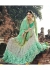 Green Colored Border Worked Crape Net Wedding Saree 1034