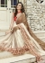 Off-White Colored Border Worked Faux Georgette Festive Saree 96076
