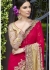 Pink Colored Embroidered Chiffon Net Partywear Saree 1032