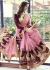 Pink Colored Embroidered Faux Georgette Partywear Saree 1504