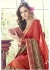 Red Colored Embroidered Faux Georgette Partywear Saree 1508