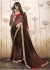 Brown Colored Printed Faux Georgette Saree 31036 