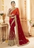 Red Georgette Chiffon Embroidered Bridal Saree 1113