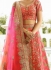 peach art dupion silk wedding lehenga 13056