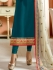 Ayesha Takia teal green color party wear salwar kameez