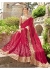 Magenta Chiffon Embroidered Wedding Saree 4208