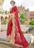 Maroon Chiffon Embroidered Wedding Saree 4210
