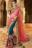 blue pink wedding sarees 6008