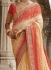 Party wear cream georgette chiffon saree 1952