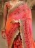 Party wear Brown and pink half n half saree 1955