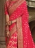 Party wear pink art silk saree 1960
