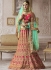 Hot pink banarasi silk wedding lehenga 4006