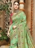 Fresh green pink pure banarasi silk wedding saree 1202