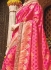 Pink pure banarasi silk wedding saree 1211