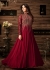 Sonal chauhan maroon color net anarkali 4806