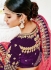 Purple color silk wedding lehenga choli 1306