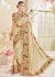 Beige Silk Mirror Worked Wedding Saree 4105