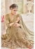 Beige Silk Net Embroidered Wedding Saree 4110