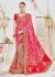 Pink Pure Georgette Net Bandhej Printed Bridal Saree 4111