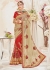 Red Silk Net Embroidered Wedding Saree 4113