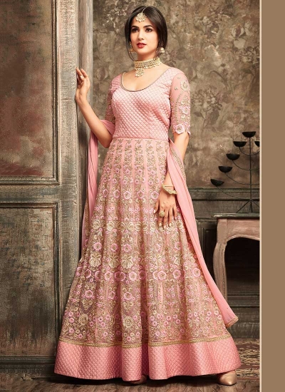 Sonal Chauhan Pink Anarkali Suit 5108