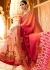 Peach pink wedding saree 8004