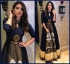 Bollywood Style Shama Sikander Navy blue silk gown