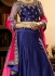 Royal blue satin silk wedding lehenga choli