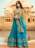 Firozi color barfi silk wedding lehenga choli