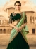 Dark green velvet wedding lehenga choli